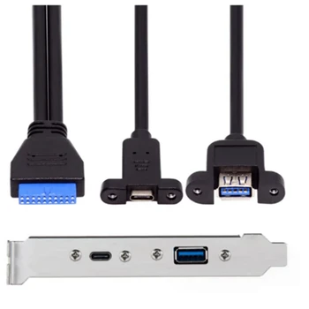  5Gbps Arka USB 3.1 Bağlantı Noktası Genişletme 20Pin TİP-C Dişi Ve USB 3.0 Dişi Veri Kablosu Çerçeve İle Bilgisayar Kasası Dayanıklı
