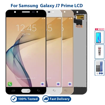  Samsung LCD Galaxy J7 Başbakan Ekran dokunmatik ekranlı sayısallaştırıcı grup İçin SM-G610F SM-G610Y SM-G610M SM-G610 LCD