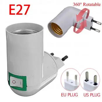  Ayarlanabilir E27 lamba ampulü üsleri soket tutucu 360 derece ampul adaptör fiş dönüştürücü adaptör ışık aydınlatma AB ABD adaptörü B4