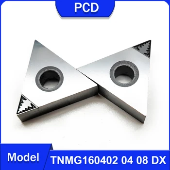  PCD talaş kırma aleti TNMG160402 TNMG160404 TNMG160408 DX, alüminyum ve bakır TNMG gibi demir dışı metaller için kullanılır
