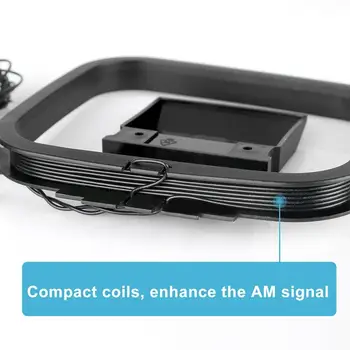  Mini AM Radyo Döngü Anten Radyo Sinyal Alıcı Anten İçin Uygun Sony Sharp Hi-Fi Ses Alıcısı Sistemi Konektörü