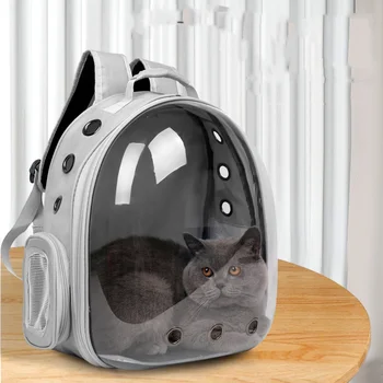  Pet Kedi Taşıma Çantası Uzay Pet Sırt Çantaları Nefes Taşınabilir Şeffaf Sırt Çantası Yavru Köpek Taşıma Taşıyıcı Uzay Kapsülü Çanta