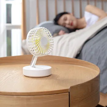  Taşınabilir Fan Şarj Edilebilir Mini Katlanır Düşük Gürültü 2000mah Elektrikli Fan Soğutma Ev Yatak Odası Ofis İçin