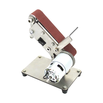  110V / 220V Yeni DIY Mini zımpara kayışı tezgahı Parlatma Taşlama Makinesi Kesici Kenar Kalemtıraş 0-90° Ayarlanabilir Ağaç Elektrikli El Aletleri