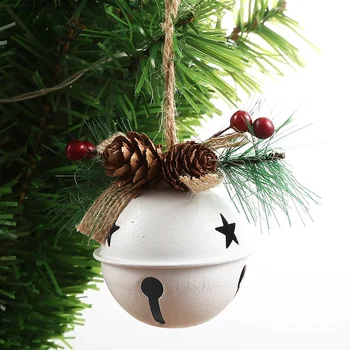  Üç renk isteğe bağlı Noel bells asılı Demir Noel bells tatil ev dekorasyonu Noel dekorasyon kolye