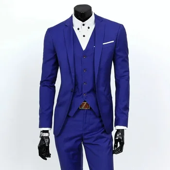  Ceket Pantolon Yelek erkek Takım Elbise Slim Fit Smokin Marka Moda Elbise Düğün Blazer Yeni Varış Iş Erkek Iş Ceket Yelek