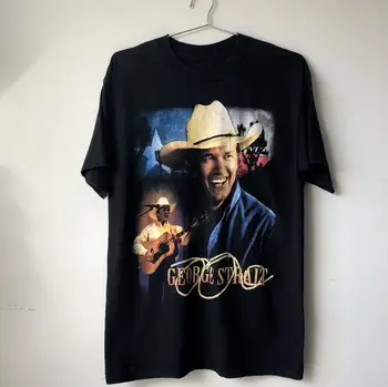  VTG George Boğazı Gömlek Country müzik pamuklu tişört Tam Boy S-3XL Hayranları İçin