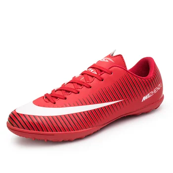  Erkekler futbol ayakkabıları Sıcak Satış Profesyonel Çocuk Futbol Cleats Açık Dayanıklı futbol ayakkabısı Erkekler Kaymaz Çim Futbol Sneakers Çocuklar