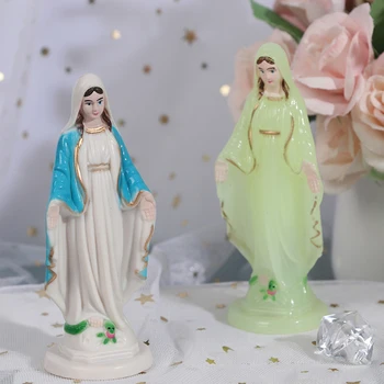  Katolik Meryem Heykeli Madonna Aydınlık Meryem Heykeli İsa Heykelcik El Yapımı ev dekorasyonu Süsler Hediye