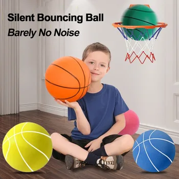 Çapı 24 cm Sessiz Köpük Spor Topu Kapalı Yüksek Yoğunluklu Dilsiz Basketbol Yumuşak Elastik Zıplayan Toplar Çocuk Yetişkin Eğitim Oyuncaklar