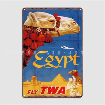  Vintage Mısır Seyahat Poster Poster Metal Plak Sinema Oturma Odası Dekorasyon Mutfak Plaklar Tabela Posterler