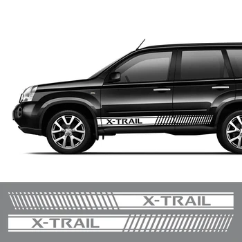  Araba Kapı Çıkartmalar Nissan X Trail İçin X-trail T30 T31 T32 Aksesuarları Yan Etek Çizgili Spor Stil Vinil Film Çıkartmaları