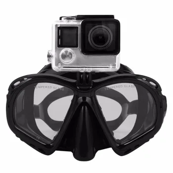  Profesyonel Sualtı dalış maskesi Tüplü Şnorkel yüzme gözlükleri Tüplü Dalış Ekipmanları Çoğu Spor Kamera İçin Uygun