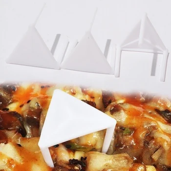  100 Adet Pizza Tasarrufu Standları Sabitleme Rafı Pizza Tutucu Pizza Ambalaj Tripod Plastik Tripod Yığını Pişirme Pişirme Gıda Hazırlama