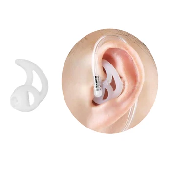 Silikon Fin Kulak Kalıp için İki Yönlü Telsiz Kulaklık Yedek Kulak Kalıbı Kulaklık