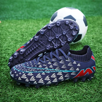 2023 YENİ Erkek futbol ayakkabıları Yetişkin Çocuklar Yüksek Ayak Bileği futbol kramponları Cleats Çim Eğitim Spor Ayakkabı erkek Spor Ayakkabı
