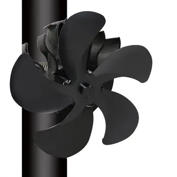  Isı Powered soba Fan günlük ahşap brülör Fan sessiz siyah ev şömine Fan verimli ısı dağılımı