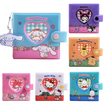  Kawaii Hello Kitty Kuromi Cinnamoroll Purin Pochacco Bağlayıcı Fotoğraf albüm kapağı 2023 Sanrioed Melodi Gevşek Yaprak Fotoğraf Kartları Albümü