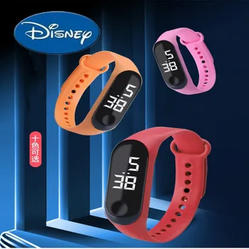  DisneyWaterproof Çocuk Saatler Kadınlar Spor Bileklik Bilezik Dokunmatik LED Dijital kız çocuk saati Boysmontre femme relogio Hediye