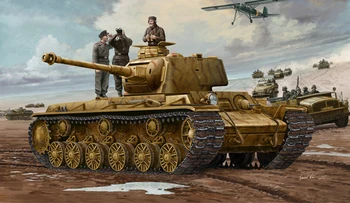  Trompetçi 1/35 Alman Pz.Kpfm KV-1 756 (r) Tankı Montaj model seti DIY 00366 TH05594-SMT6