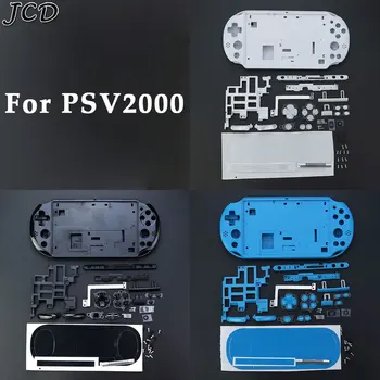  JCD için psvita için ps vita psv 2000 plastik konut shell kılıf ön ve arka kapak kenar güç vida ses düğmesi