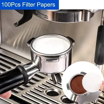 100 Adet Yuvarlak Kahve Filtre Kağıdı Espresso Kahve Makinesi Damlatıcı Kahve Filtreleri Araçları Ev Kolu Özel Toz Kase Moka Pot
