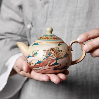  Fırın değişimi retro kaba çömlek kung fu çay seti tek pot seramik ev demlik çay makinesi filtre çay bölücü