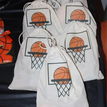  5 adet Basketbol hediye keseleri Spor temalı çocuk çocuk 6th 7th 8th 9th 10th 16th 21st doğum günü Partisi Tatlı masa dekorasyon favor