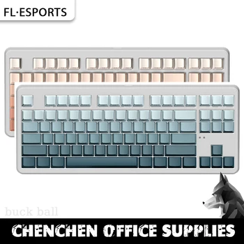  Flesports X80 Mekanik klavye 87 tuşları 2.4 g kablosuz bluetooth 3 Modlu Çalışırken Değiştirilebilir Klavyeler Uyumlu 68/75/98 Oyun Klavyesi
