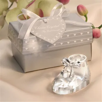  El yapımı Kristal Ayakkabı Bebek Vaftiz Favor Bebek doğum günü hediyesi Hıristiyan Düğün Parti Dönüş Hediyeler Masaüstü Dekor
