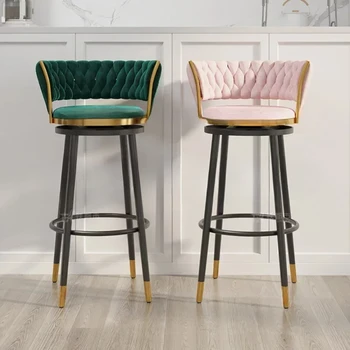  Yüksek Oyun yemek sandalyeleri Mutfak Ada Oturma Odası Yarı bar sandalyesi İskandinav Ev Cafe Lüks Taburete Cocina Bar Mobilya LJ50BS