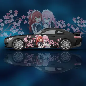  Bocchi Kaya anime Araba Çıkartmaları Özel Vinil Yan Grafik Modifiye Yarış Araba Aksesuarları Paketi Araba Çıkartmaları Çıkartmaları
