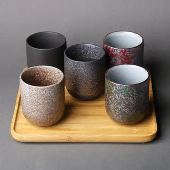  Japon Tarzı Seramik Çömlek Kung Fu Bardak Sofra Porselen su bardakları çay fincanları Drinkware Kahve Fincanı