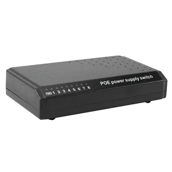  8 Port 6 + 2 POE switch enjektör Power over RJ45 Ethernet Güç Adaptörü Olmadan Aile Ağı Sistemi 10 / 100M Kameralar için