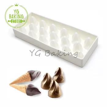  Dorıca 17 Kaviteler Meşale Şekli Silikon Mus Kalıp Çikolata Kalıp DIY Sabun Mum Modeli Kek Dekorasyon Araçları Bakeware