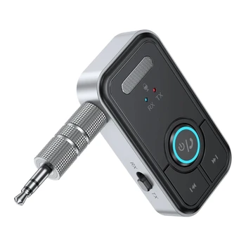  Bluetoothcompatible 5.3 AUX Adaptörü Araba Gürültü İptal Müzik Alıcısı Ev Stereo Kulaklık Eller Serbest Aramalar