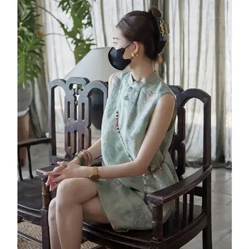  Vintage Fantezi Parti elbisesi Yüksek Klasik Kadın Cheong-sam Asyalı Kızlar Qipao