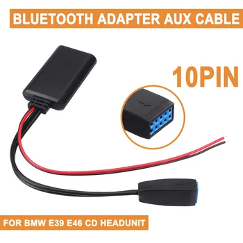  Araba bluetooth Modülü 10-pin BMW E39 E46 Yardımcı Alıcı Kablosu Adaptörü Ses Kablosu