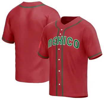  Yeni beyzbol forması Meksika 7 URİAS 56 AROZARENA 34 Dikiş Nakış Yüksek Kalite Ucuz Formaları Spor Açık Kırmızı 2023 Dünya
