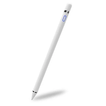  Akıllı Telefon için Stylus Kalem Aktif Kapasitif Stylus Kalem için Evrensel Dokunmatik Kalem, Beyaz