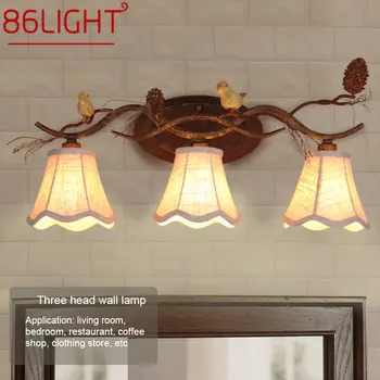  86 ışık Modern Retro duvar aplik lamba LED yaratıcı kuş dekor ayna ışık ev oturma yatak odası başucu koridor