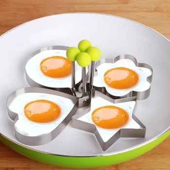  Çevre Dostu Paslanmaz Çelik Kızarmış Yumurta Kalıp Krep ve Yumurta mutfak gereçleri yumurta tutucu pişirme
