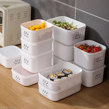  Refrigerator Fresh-keeping Container Microwave Oven Heating Lunch Box Gadgets Vegetable Storage Tools для кухни полезные вещи
