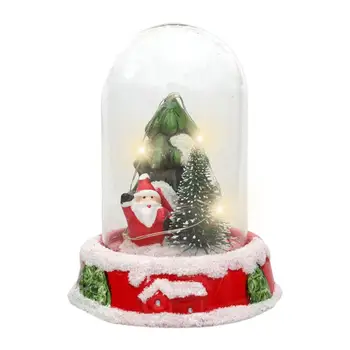  Noel ışık Led kar küresi fener ışık Vintage kale Santa kardan adam asma fener lamba yeni yıl partisi dekorasyon