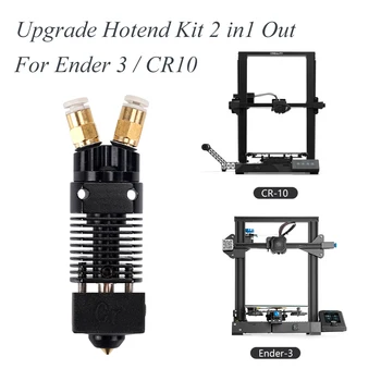  CR10S Hotend Kiti Çift Renkli Baskı 1.75 mm 2 ın1 Out 3D Yazıcı İçin Hotend Ender 3 CR10 Doğrudan Bowden Ekstruder Yükseltme