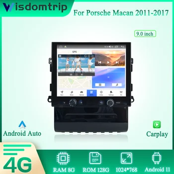  Porsche Macan 2011-2017 için Akıllı Multimedya Video Oynatıcı GPS Radyo 5G WİFİ Navigasyon 8 + 128G CarPlay