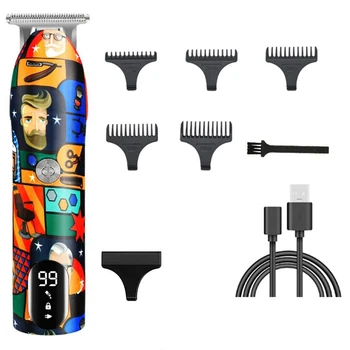  Berber Saç Kesme Makinesi ev tipi saç kesme makinesi Şarj Edilebilir Graffiti Elektrikli Kaplama Kesme Makinesi Sakal Düzeltici Tıraş Makinesi