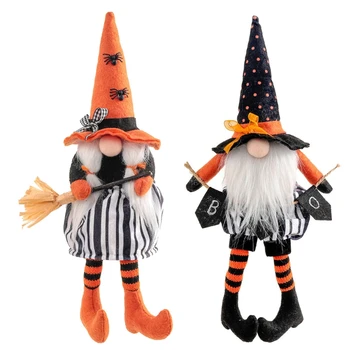  2 adet Cadılar Bayramı Gnome İskandinav Tomte İsveç Cüceler Peluş Ev Çiftlik Evi Mutfak Katmanlı Tepsi Dekorasyon