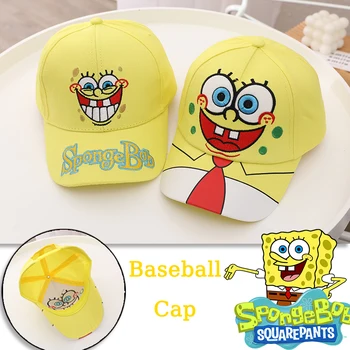  Sünger Bob beyzbol şapkası Erkek Anime Siperliği Şapka Kız Moda Çocuklar Pamuk Yaz Güneş Koruma kapağı Spor Kaykay Hip Hop Şapka