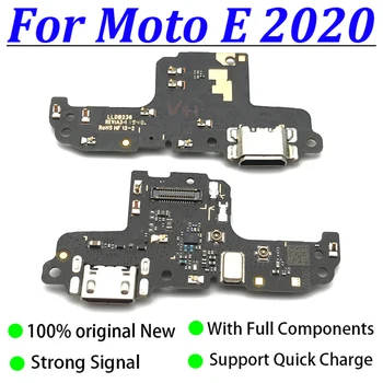  100 % Orijinal Yeni USB girişli şarj cihazı Dock fiş konnektörü Şarj Kurulu Flex motorola kablosu Moto E2020 Mic Mikrofon Kurulu